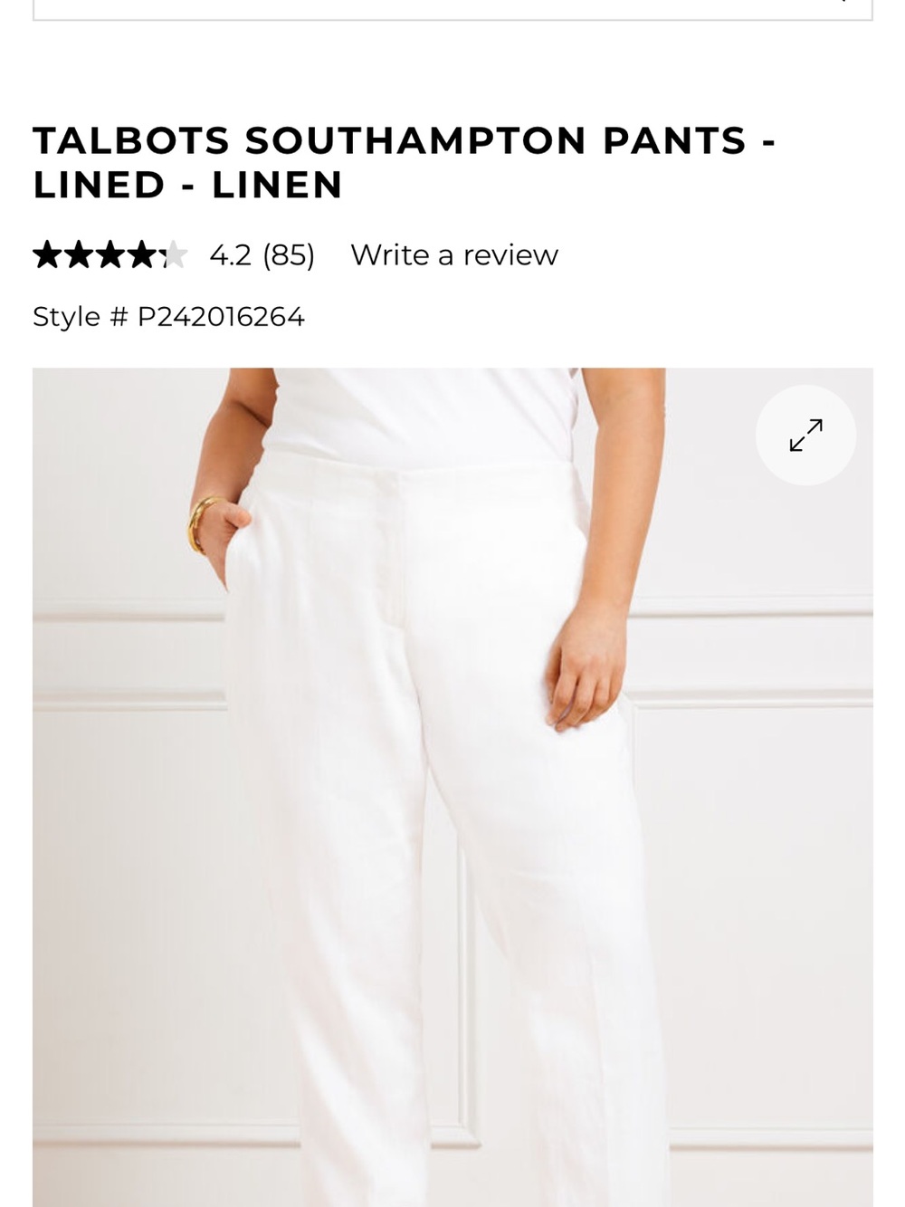 Talbots Southampton LinenPants